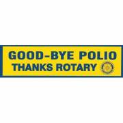 Goodbye Polio - Thanks Rotary bumper stickers